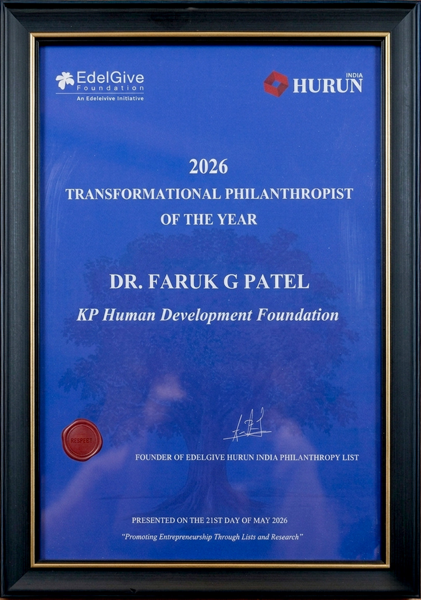 Dr. Faruk G. Patel Awarded Transformational Philanthropist of the Year 2026 by Hurun India